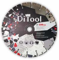 Алмазный диск DiTool Pro Ø 230 22,23 для резки железобетона и тротуарной плитки